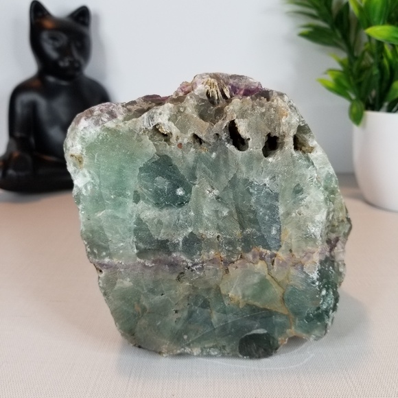 Large Green & Purple Fluorite Specimen | Clarity, Protection & Spiritual Harmony - Picture 6 of 6